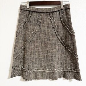 Vintage 90s Necessary Objects Tweed Wool Blend Skirt